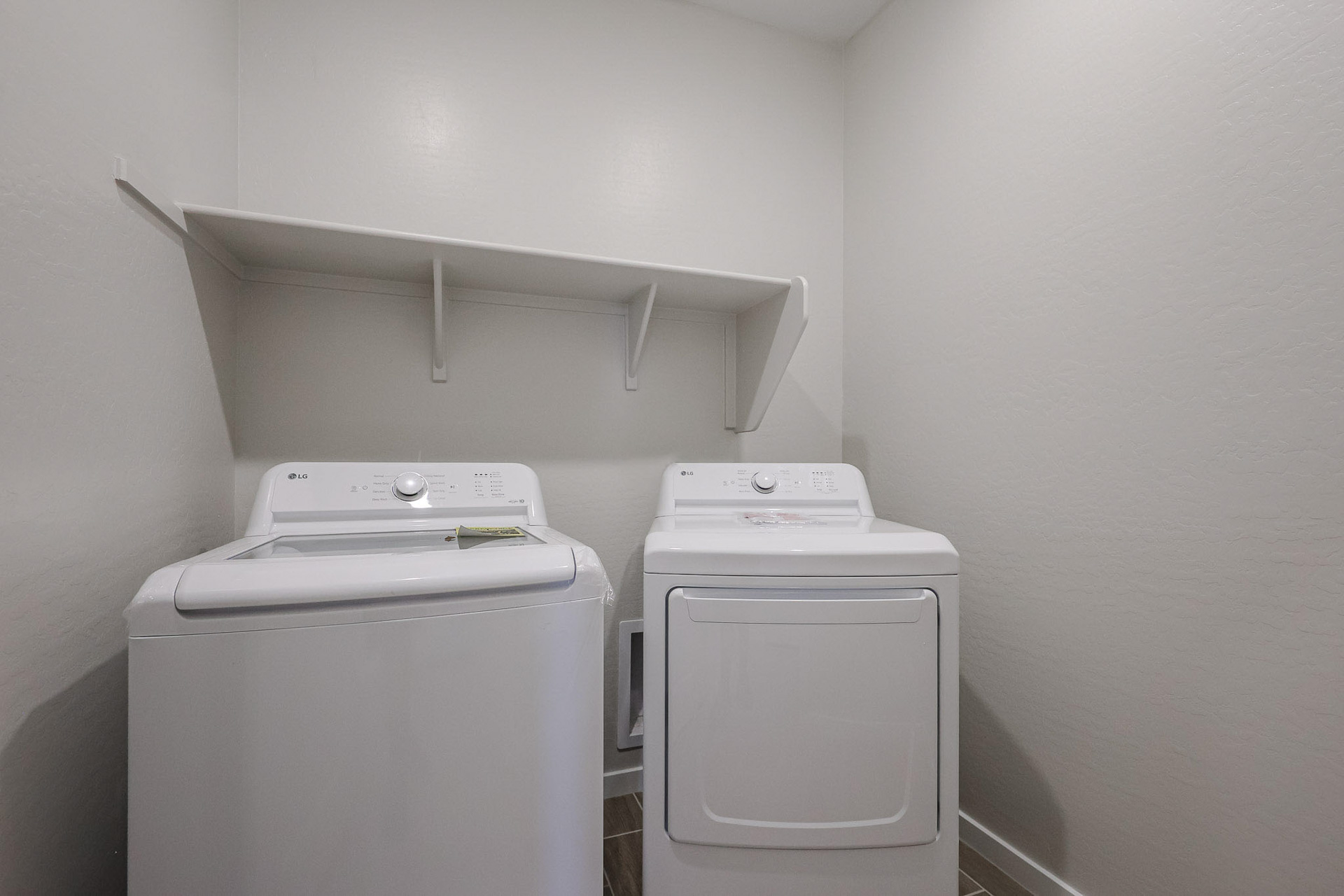 A washing machine and dryer.