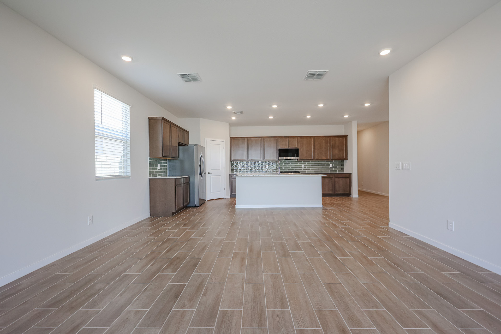 A large empty kitchen.