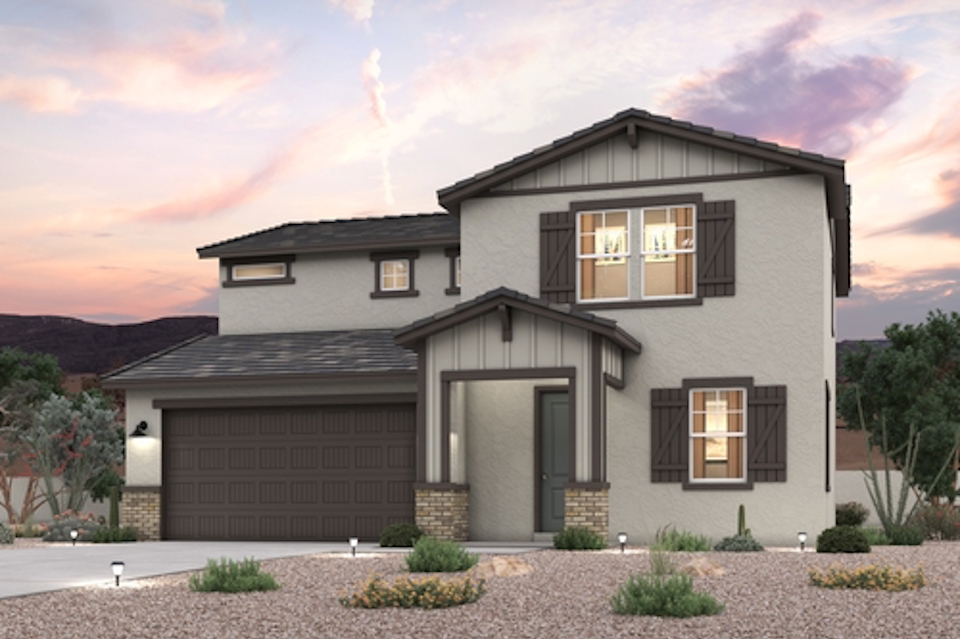 A house with a garage.