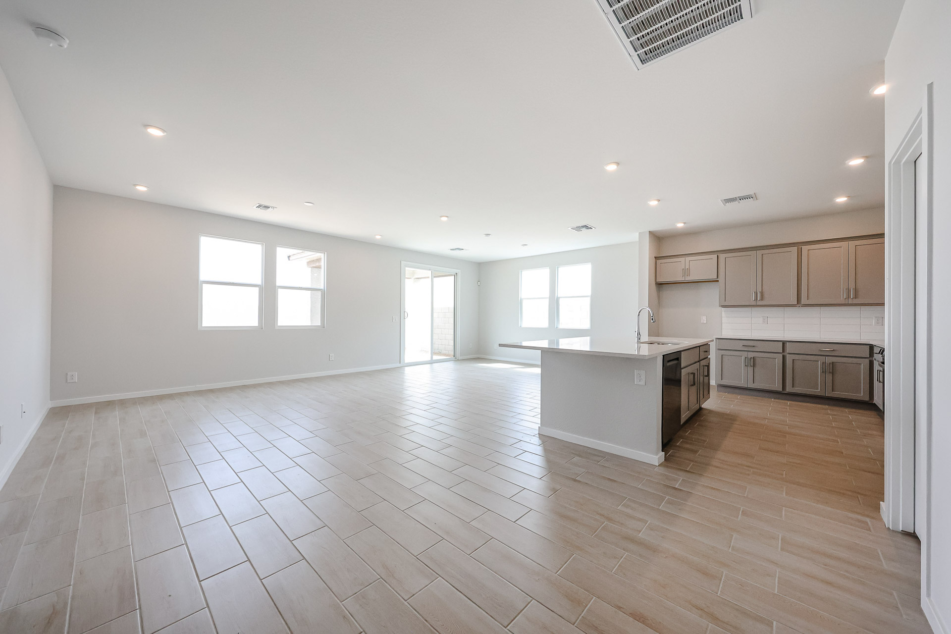 A large empty kitchen.