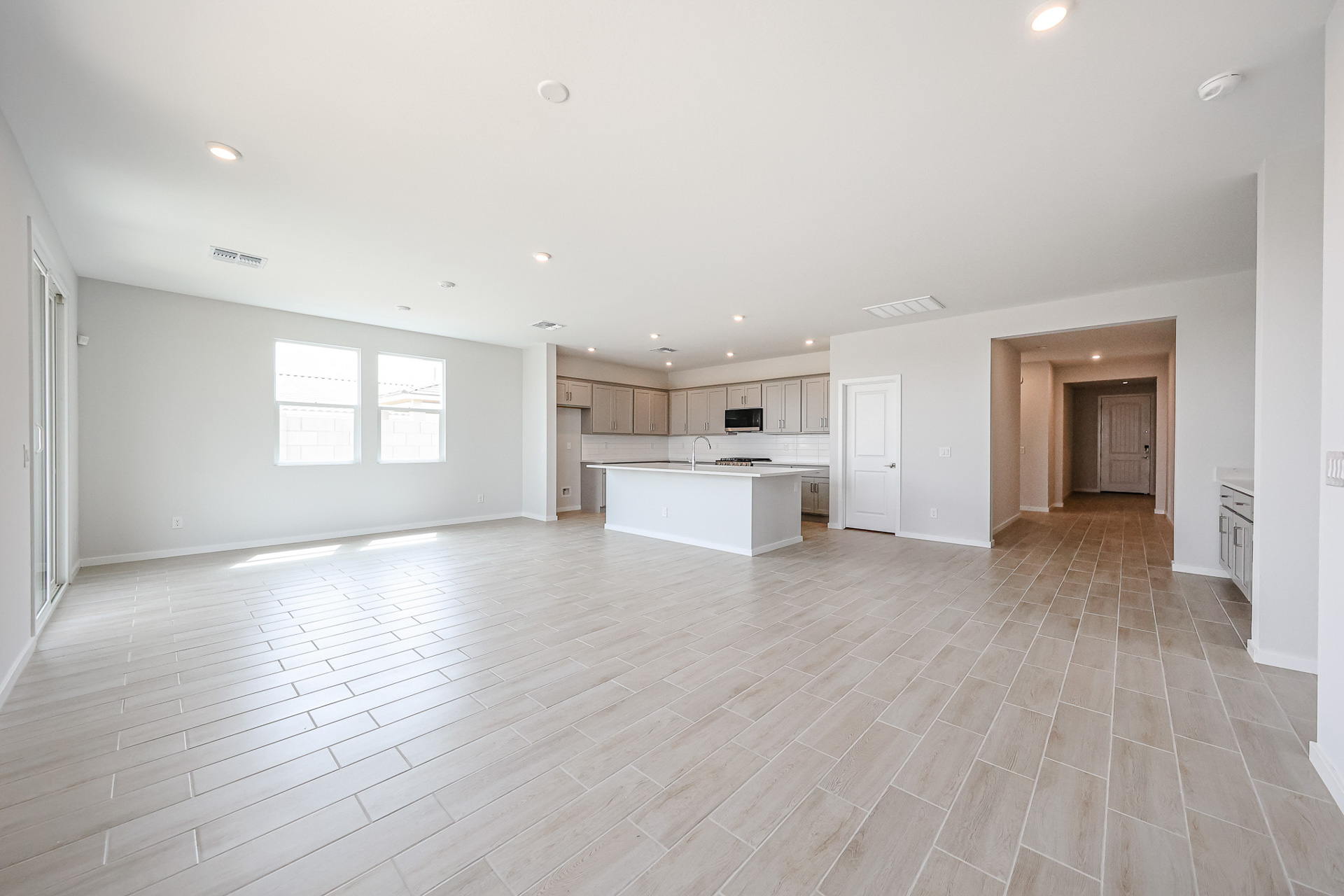 A large empty kitchen.