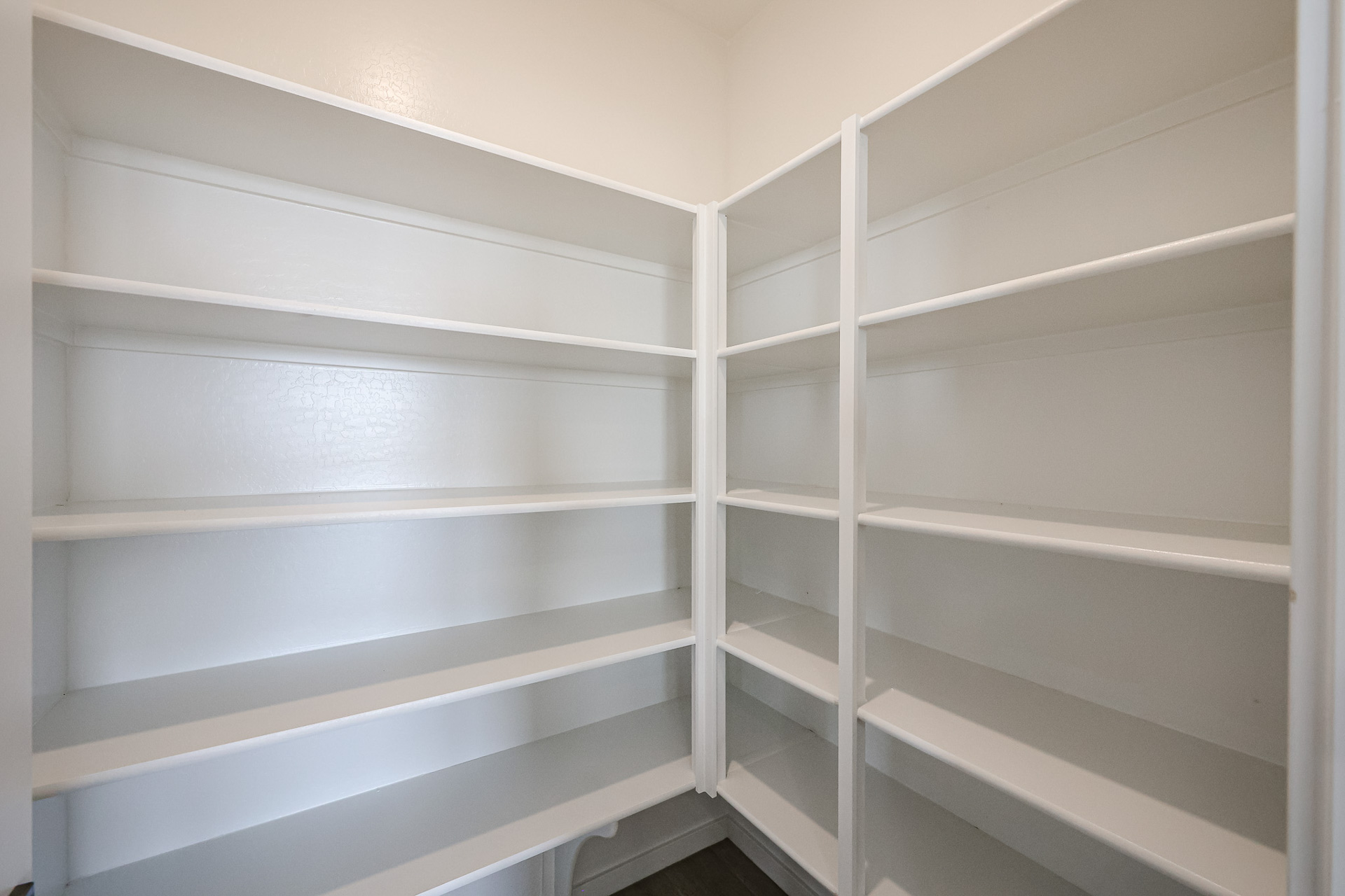 A white shelf with white shelves.