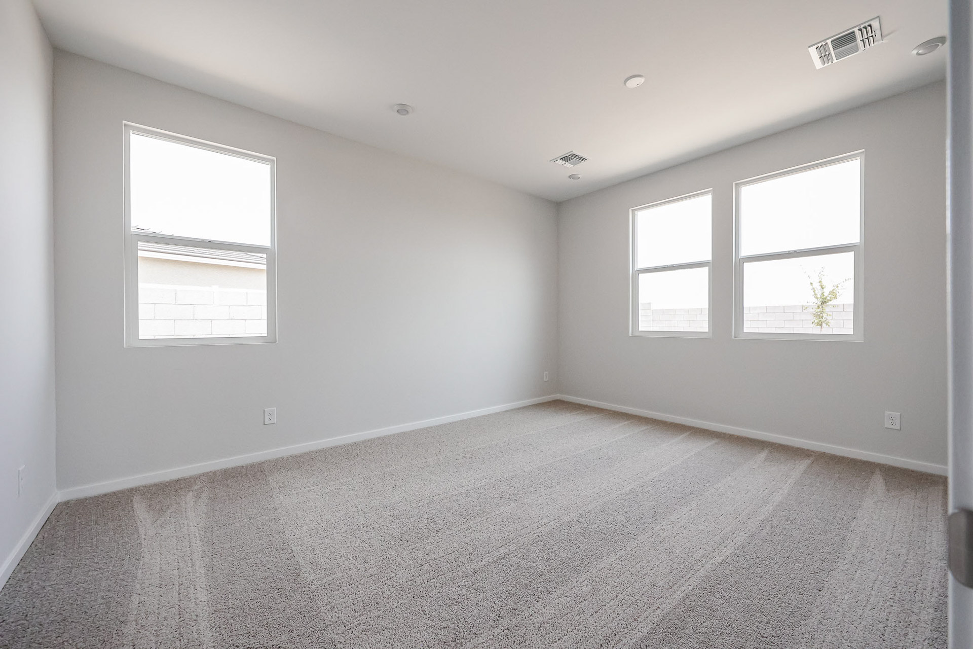 A room with windows.