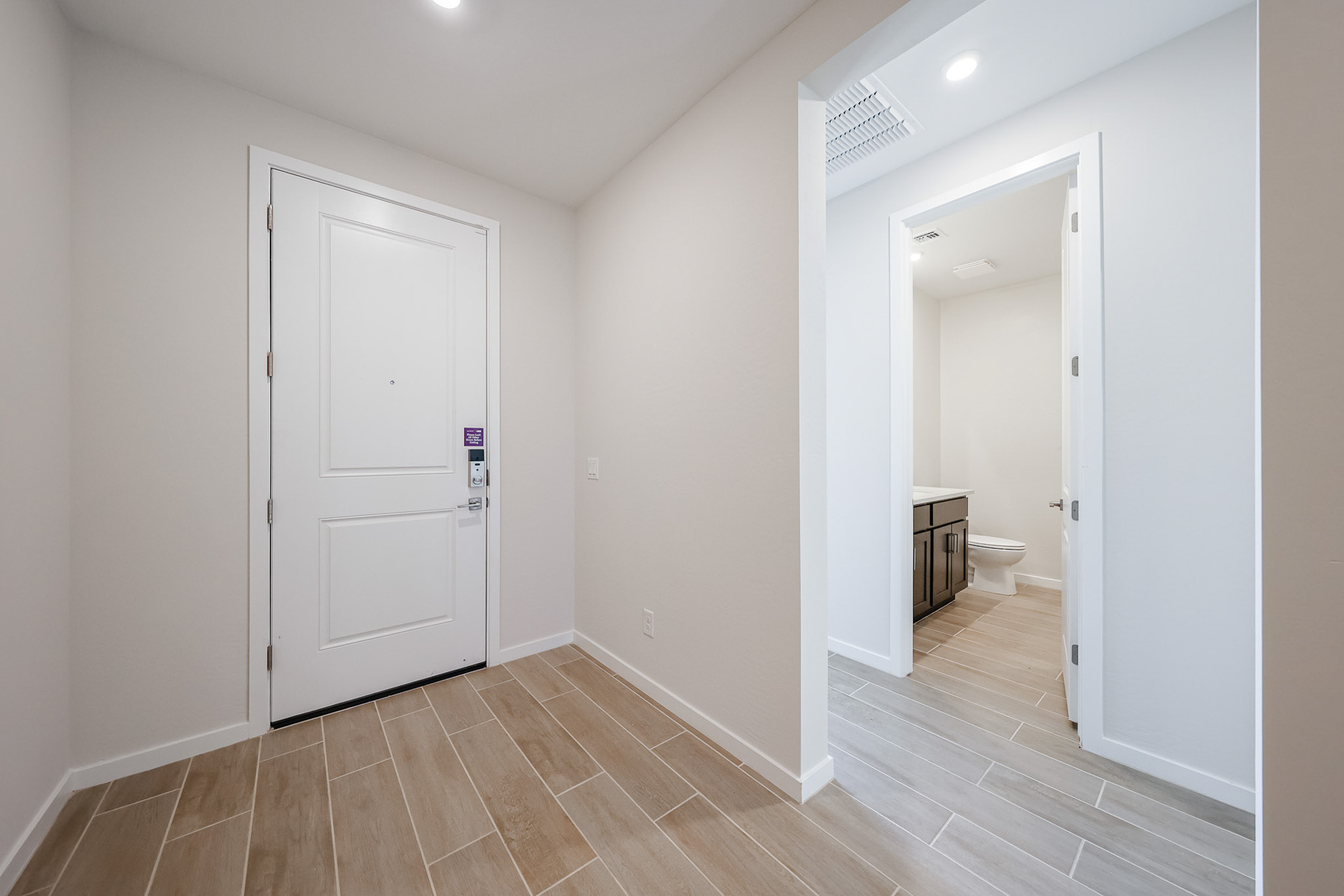 A room with white walls.