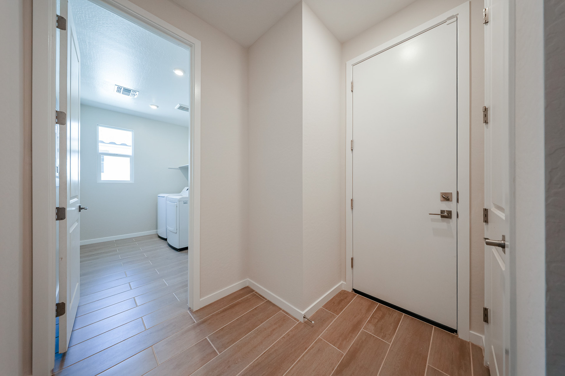 A room with white doors.