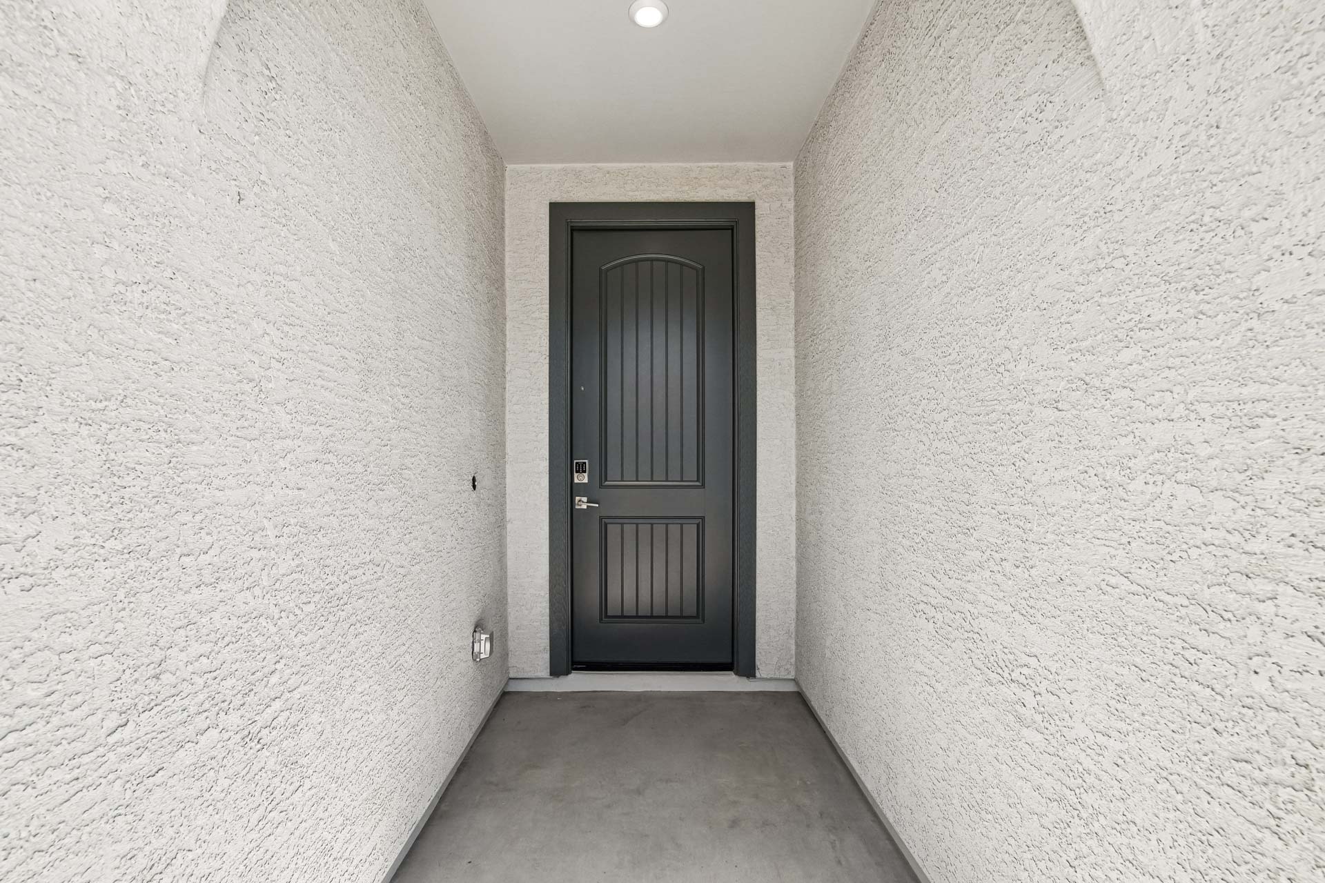 A door in a room.