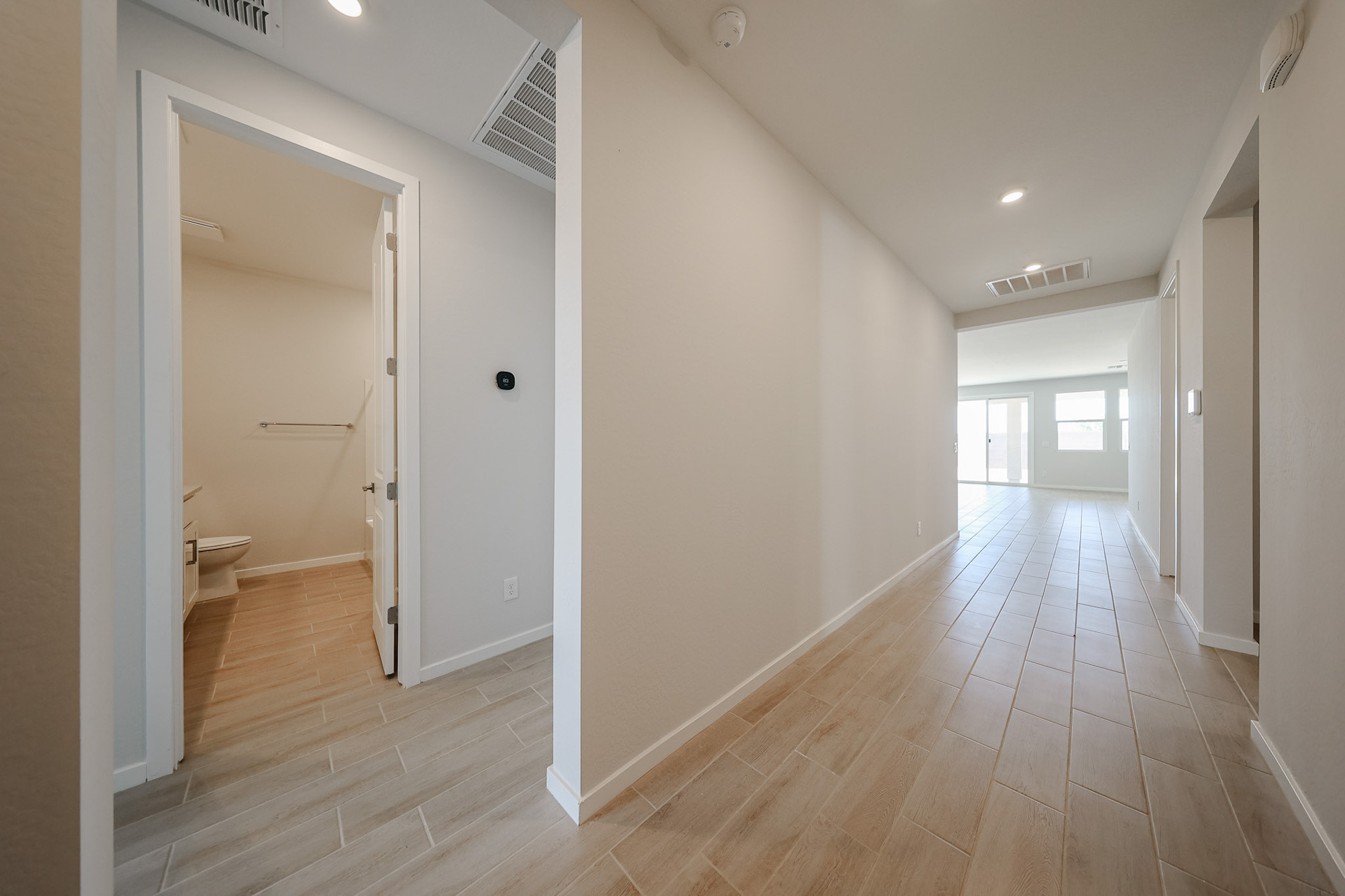 A room with white walls.