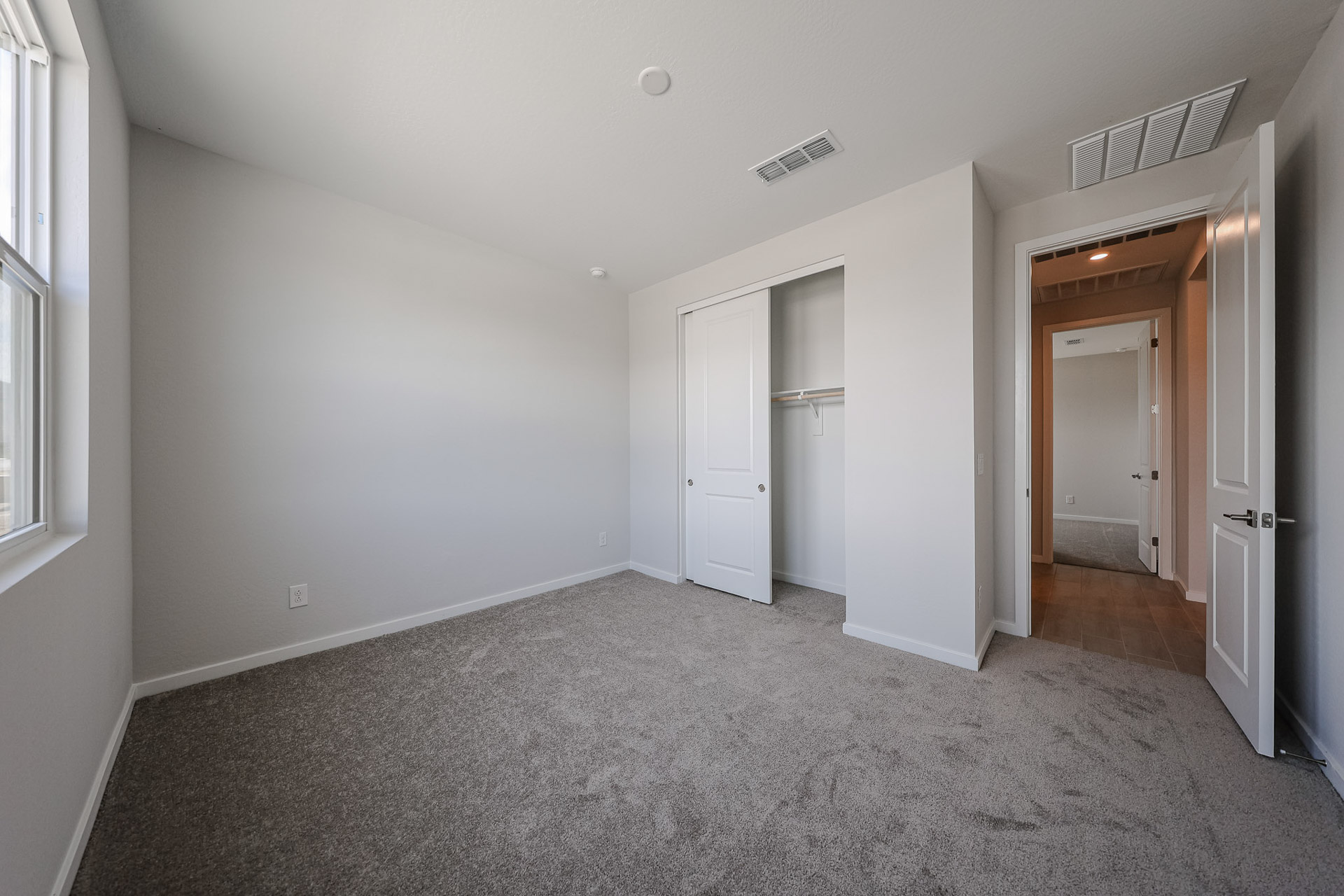 A room with white doors.