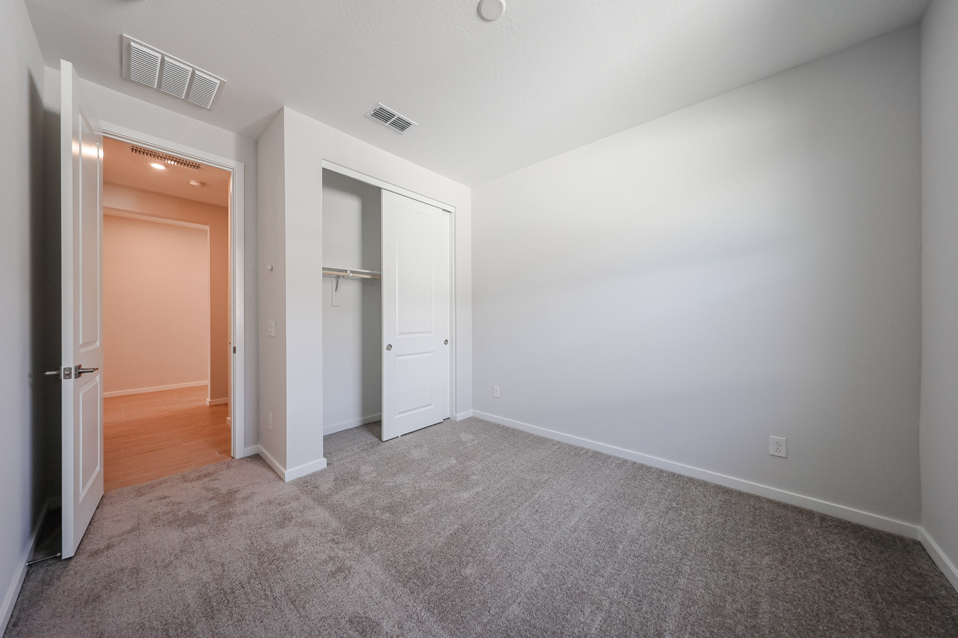 A room with white walls.