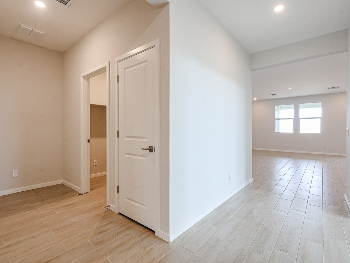 A room with white walls.