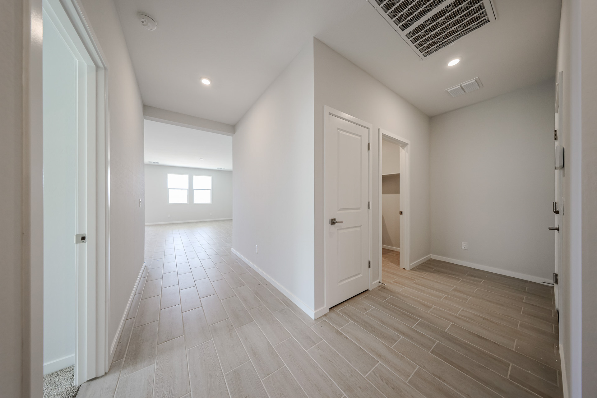 A room with white doors.