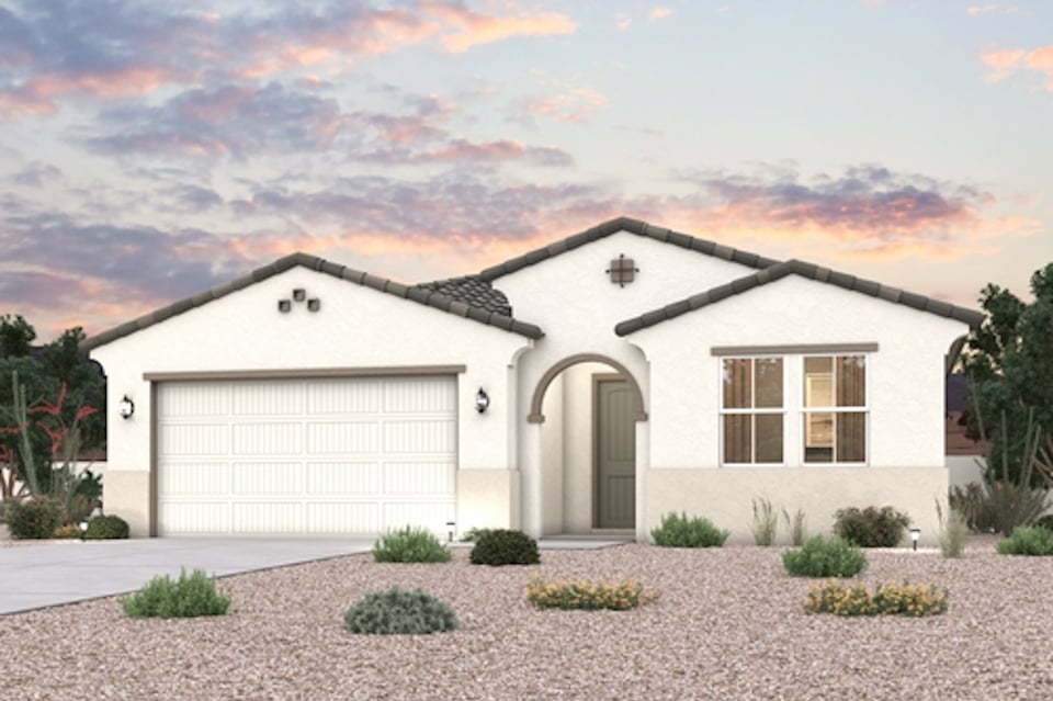 A house with a driveway.