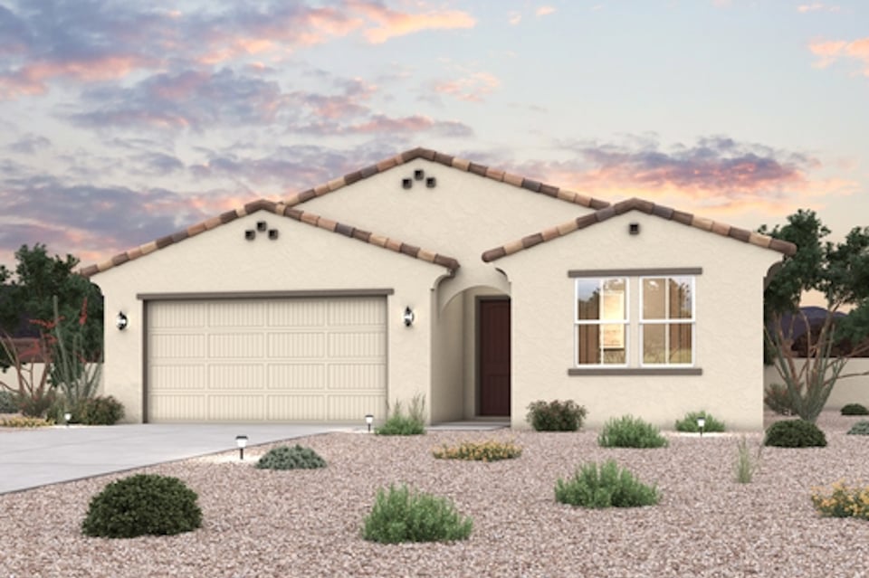 A house with a garage.