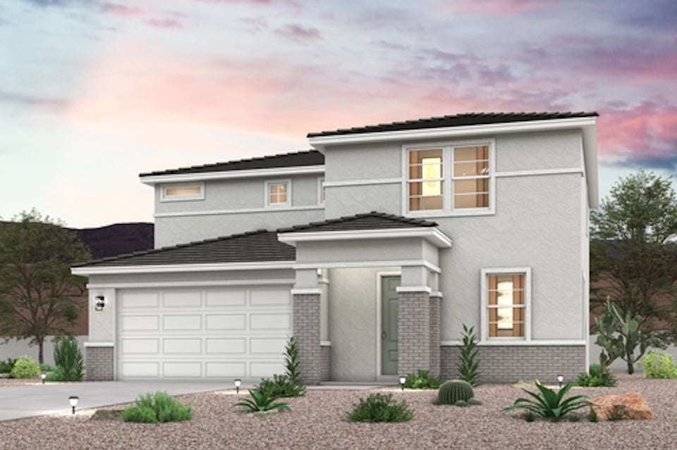 A house with a garage.