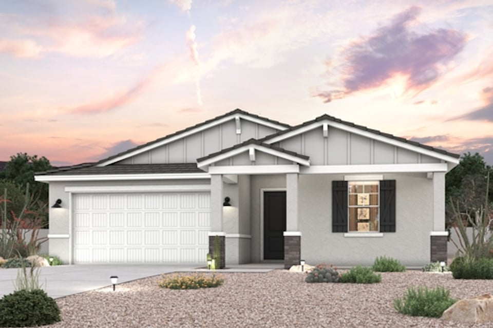 A house with a garage.