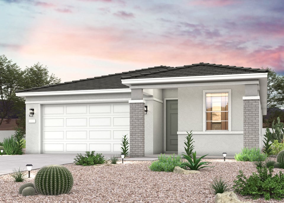 Twilight rendering of a new home for sale in Surprise, AZ by Century Communities.