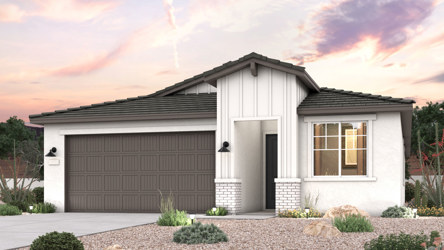 Twilight rendering of a new home for sale in Surprise, AZ by Century Communities.