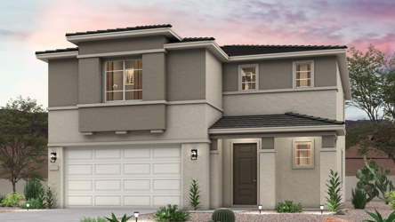 Twilight rendering of a new home for sale in Surprise, AZ by Century Communities.