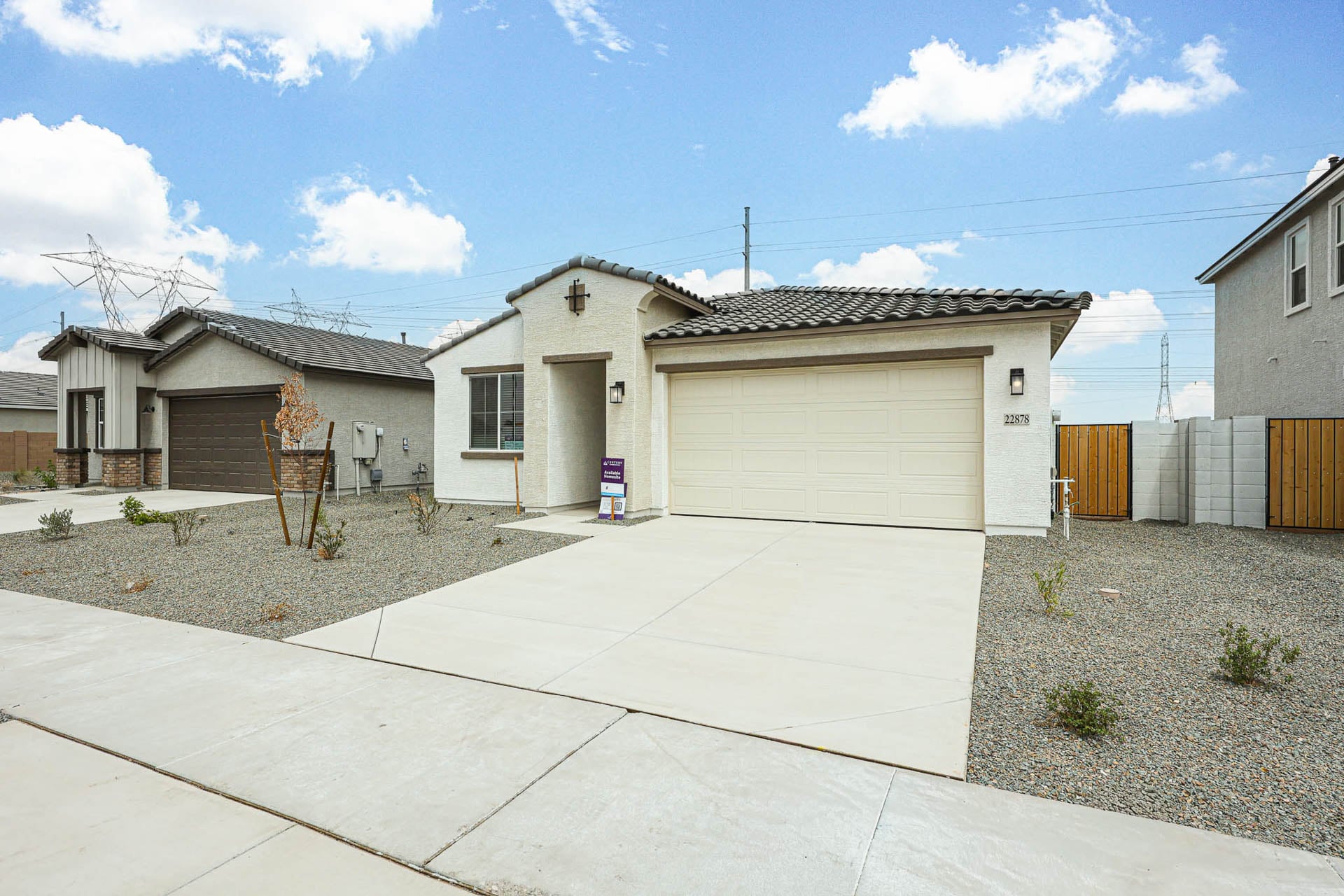 A house with a garage.