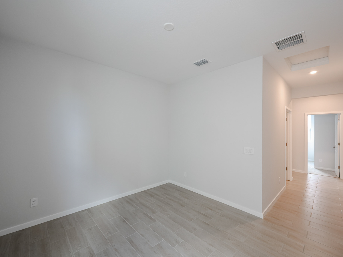 A room with white walls.