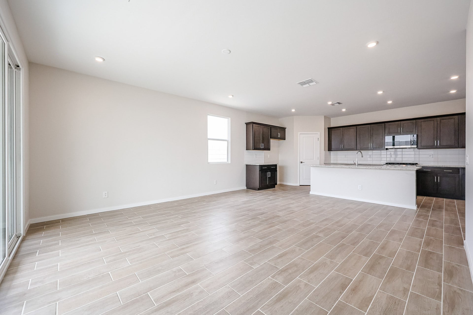 A large empty kitchen.