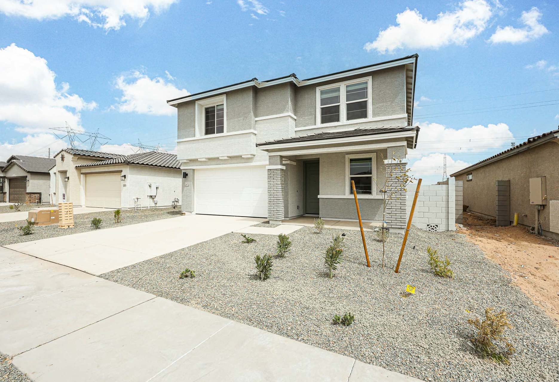 A house with a driveway.