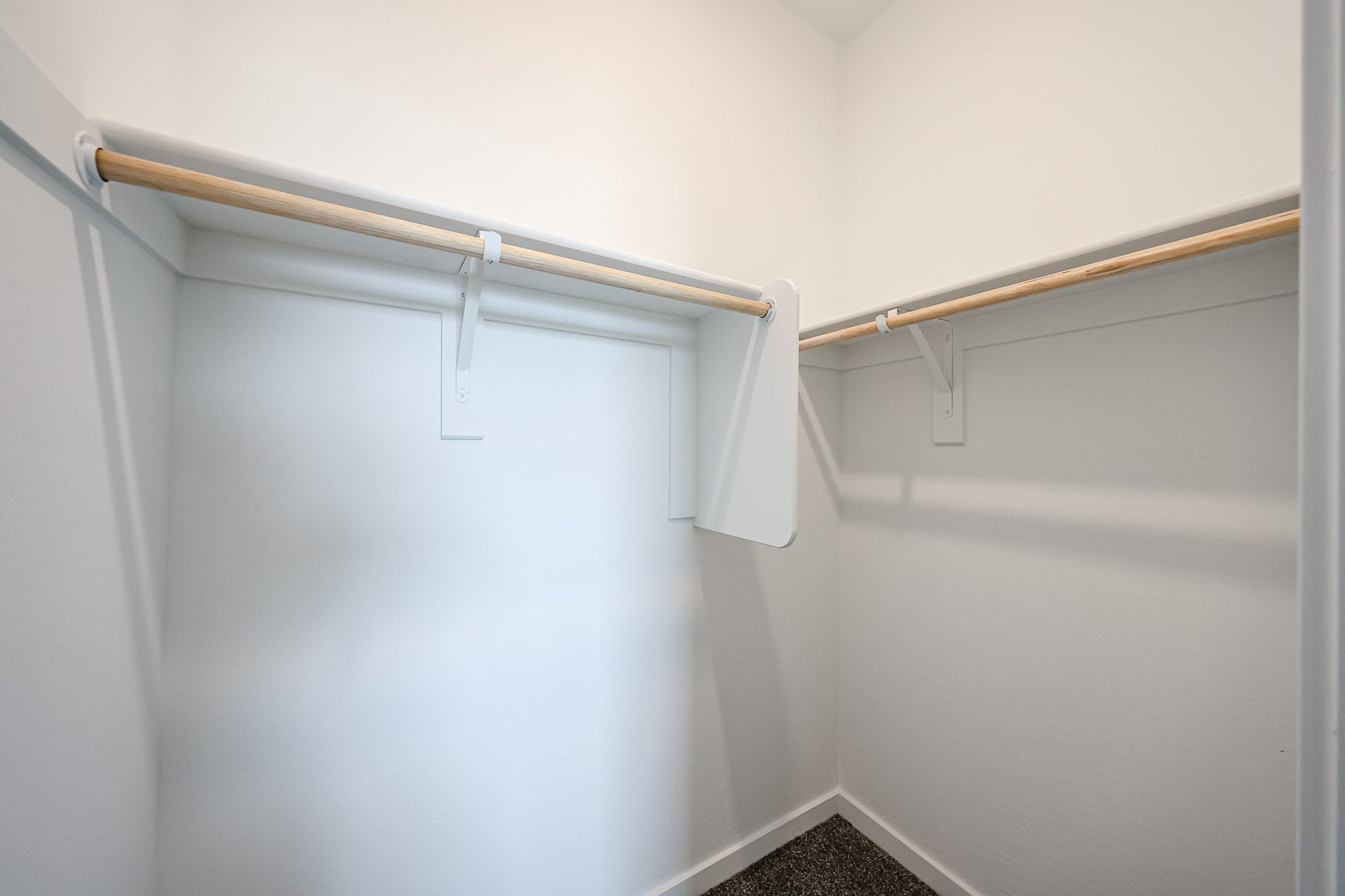 A white door with a metal handle.