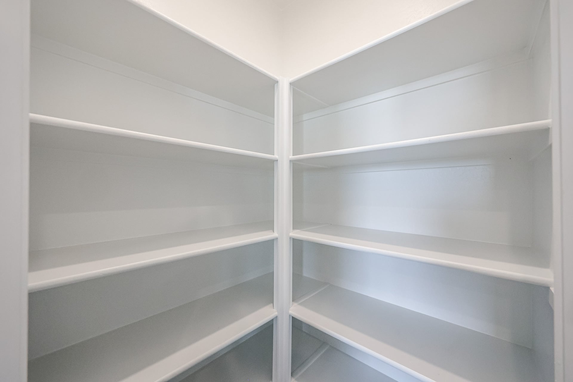 A white shelf with white shelves.