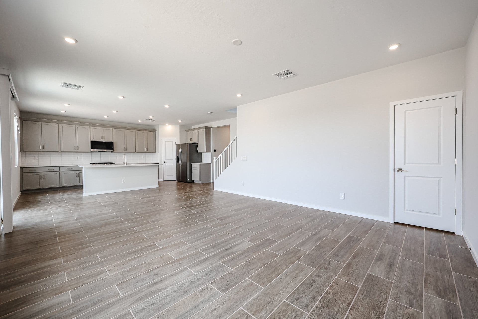 A large empty kitchen.