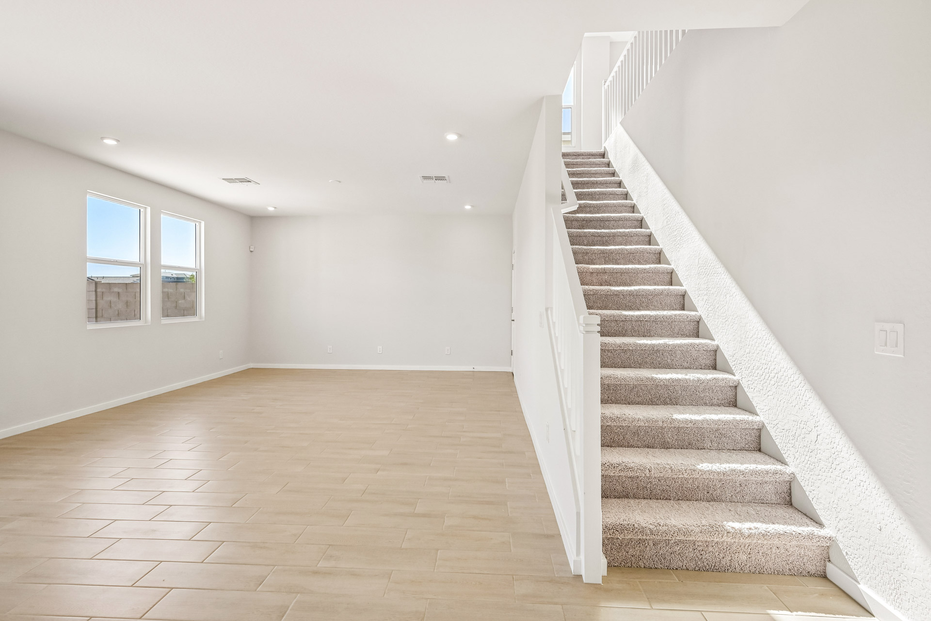 A staircase in a house.