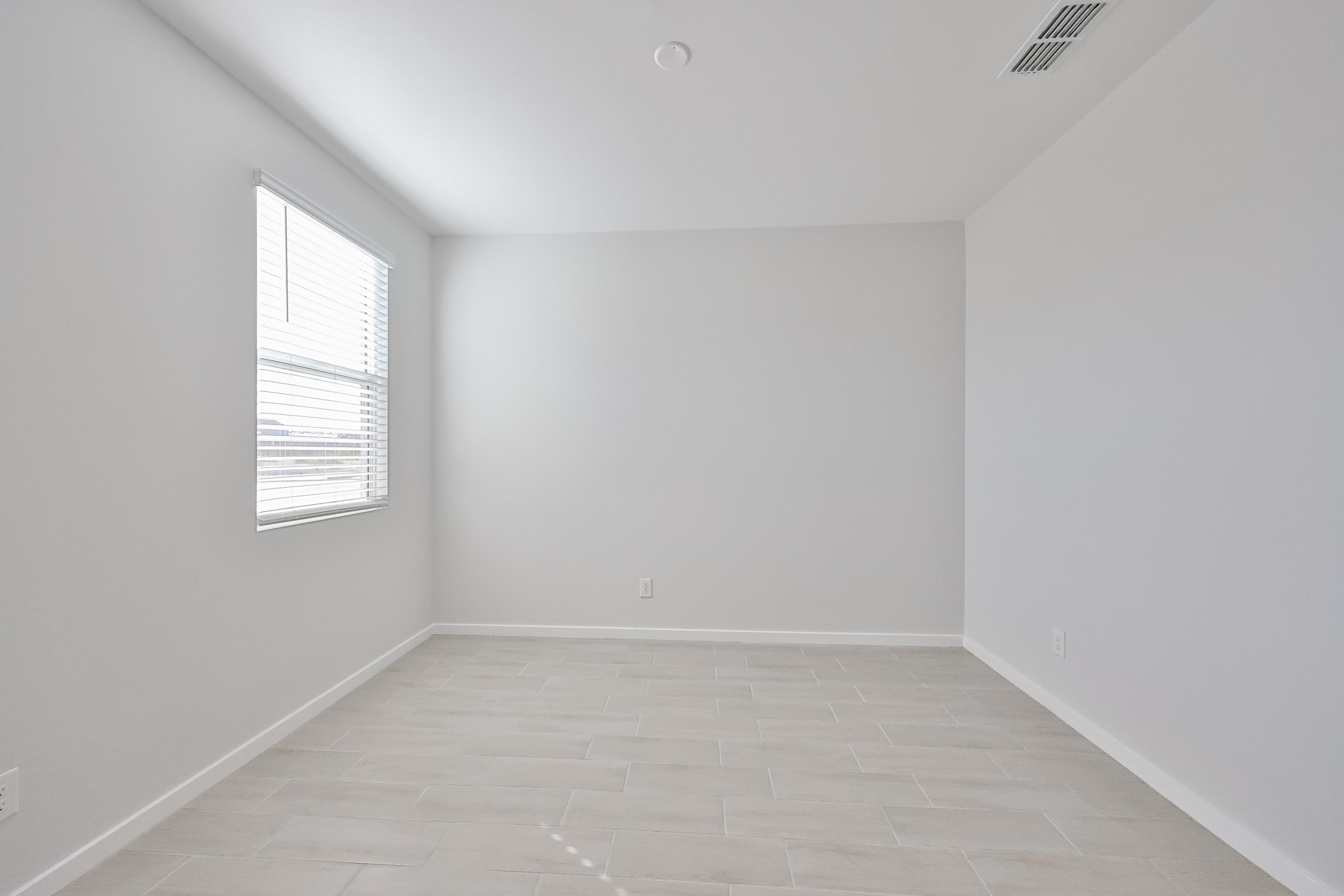 A room with white walls.