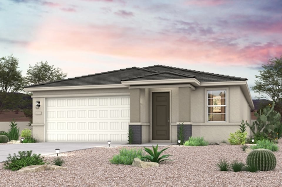 A house with a driveway.