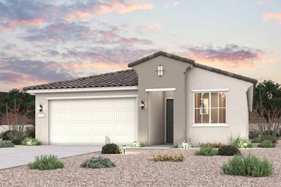 A house with a driveway.