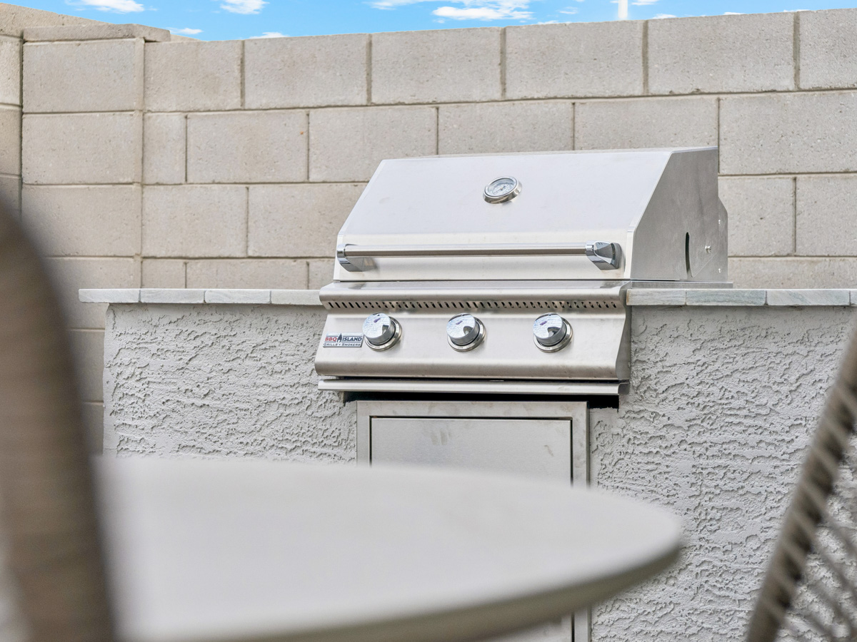 A stove and a sink.