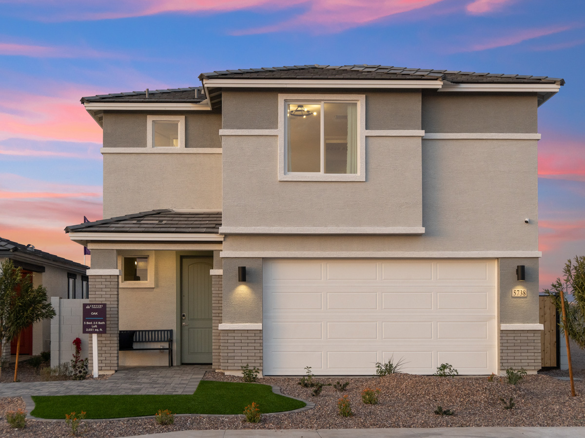 A house with a garage.