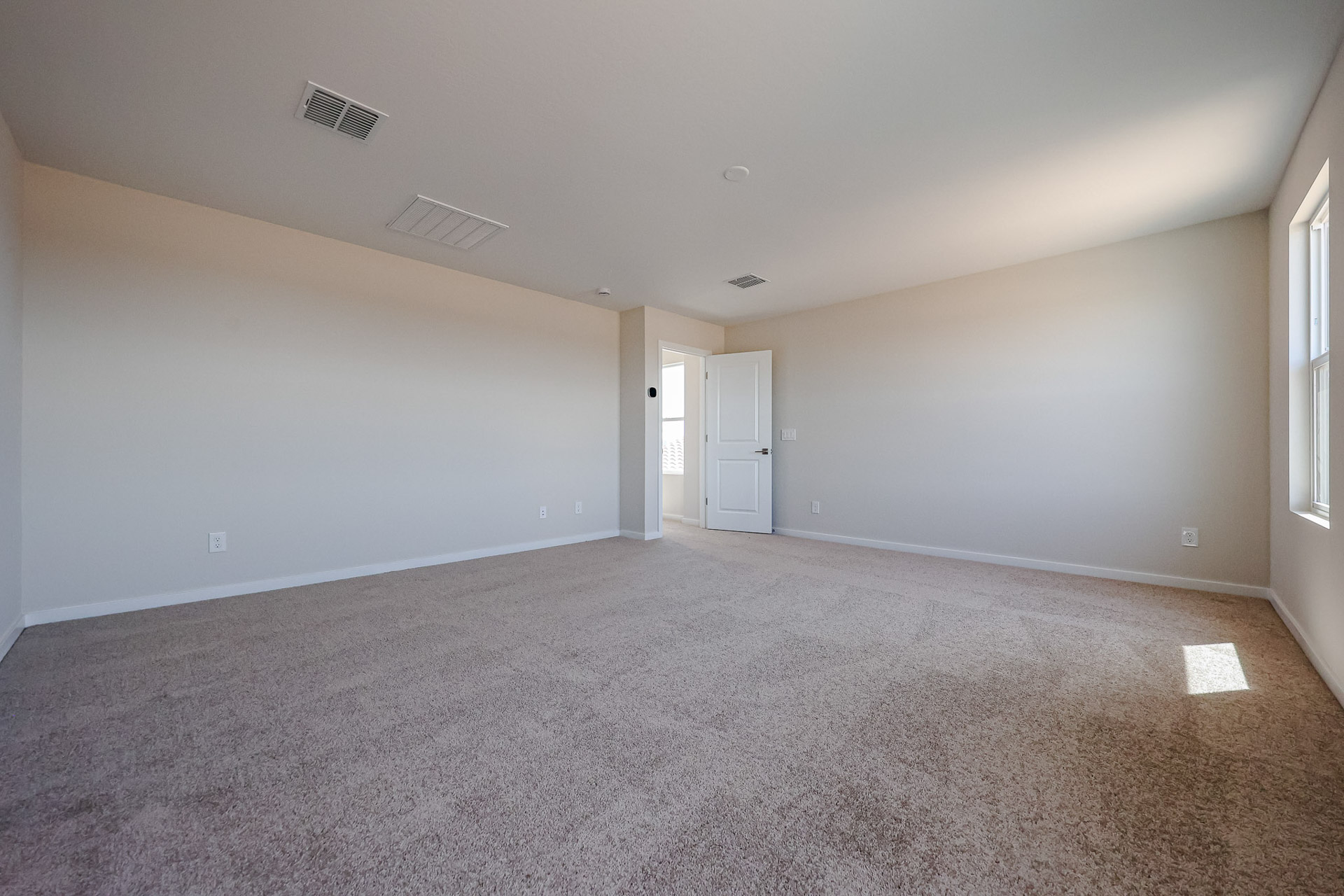 A room with white doors.