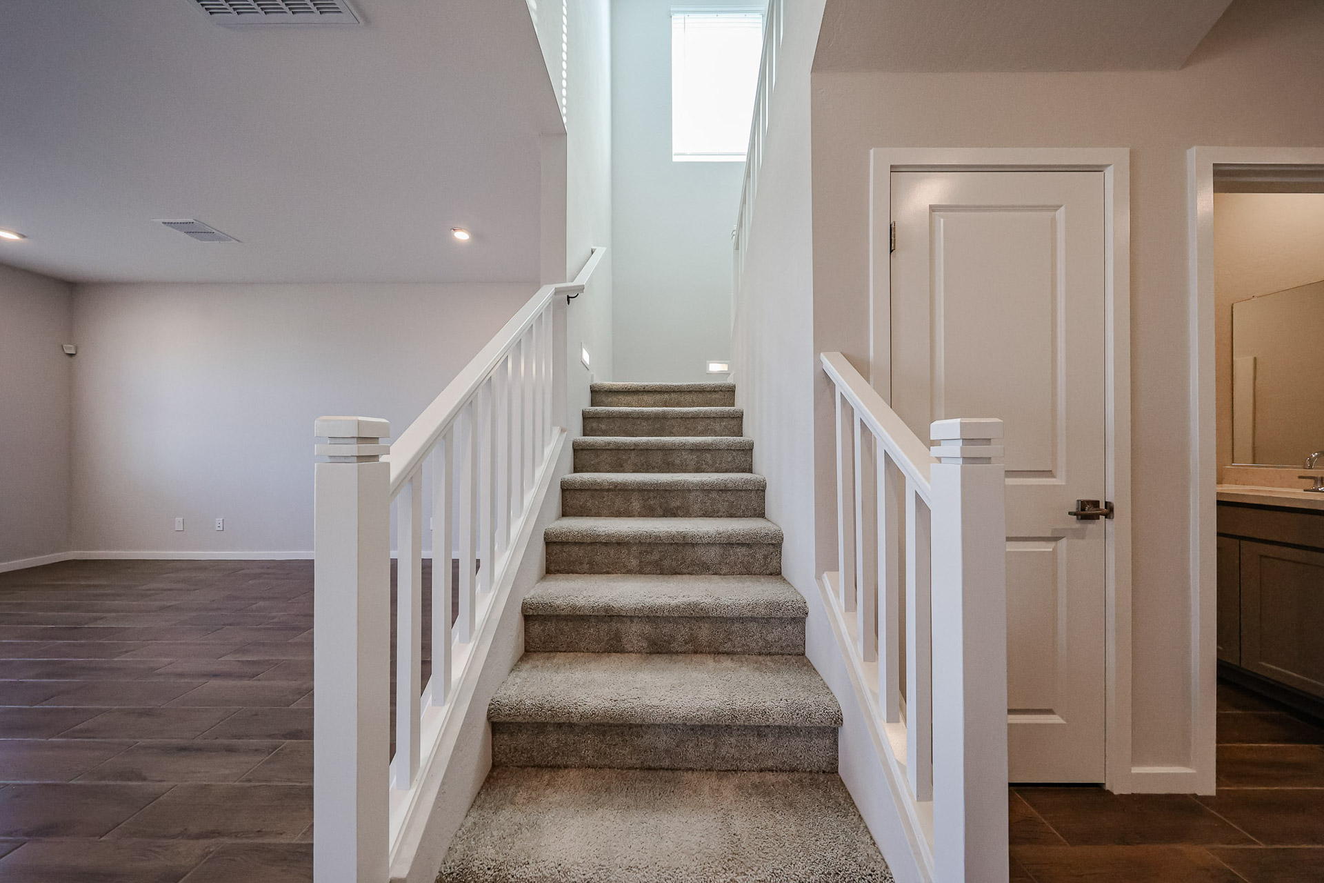 A staircase in a house.