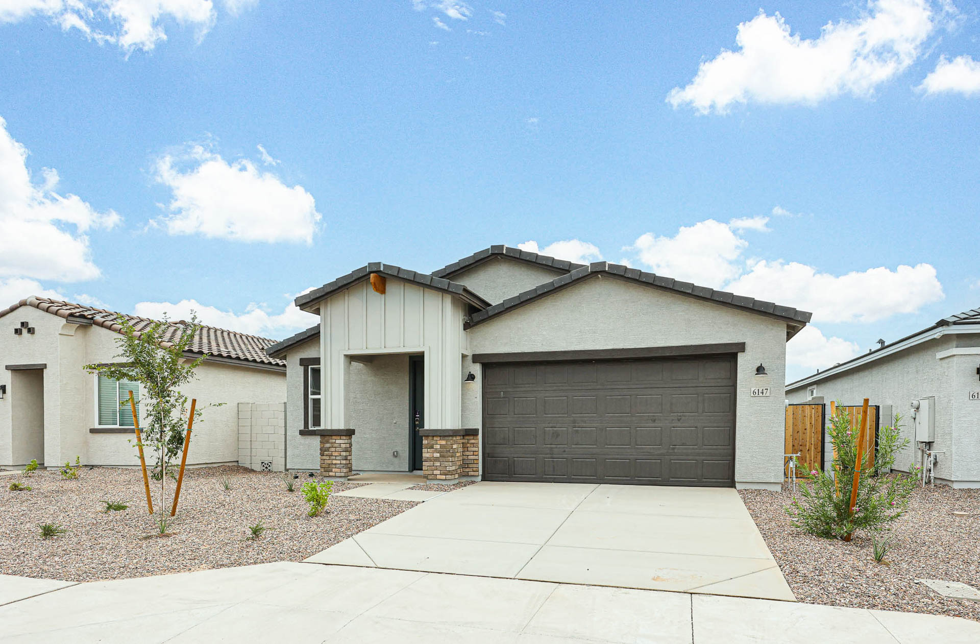 A house with garages and a garage.
