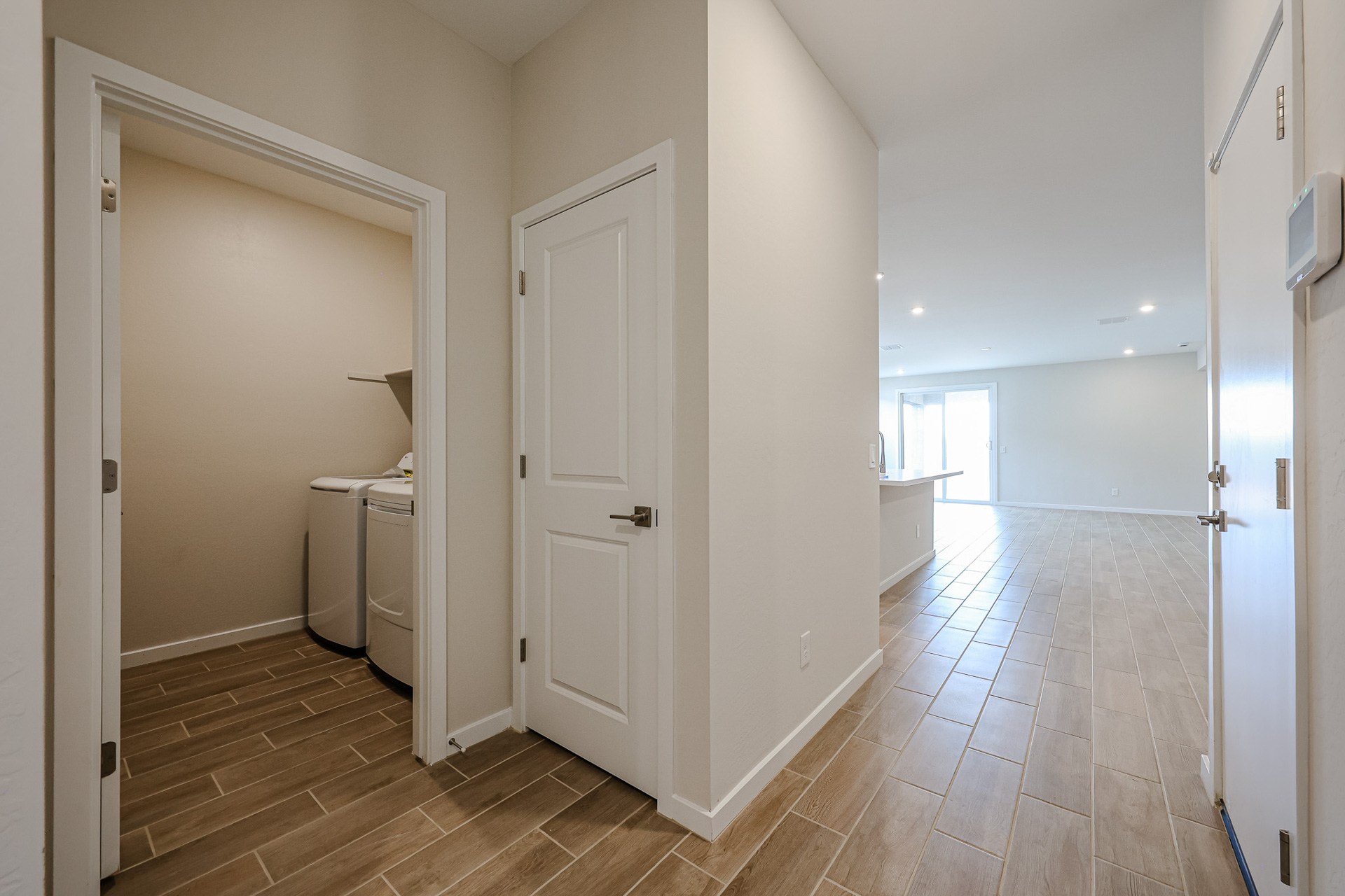 A room with white doors.