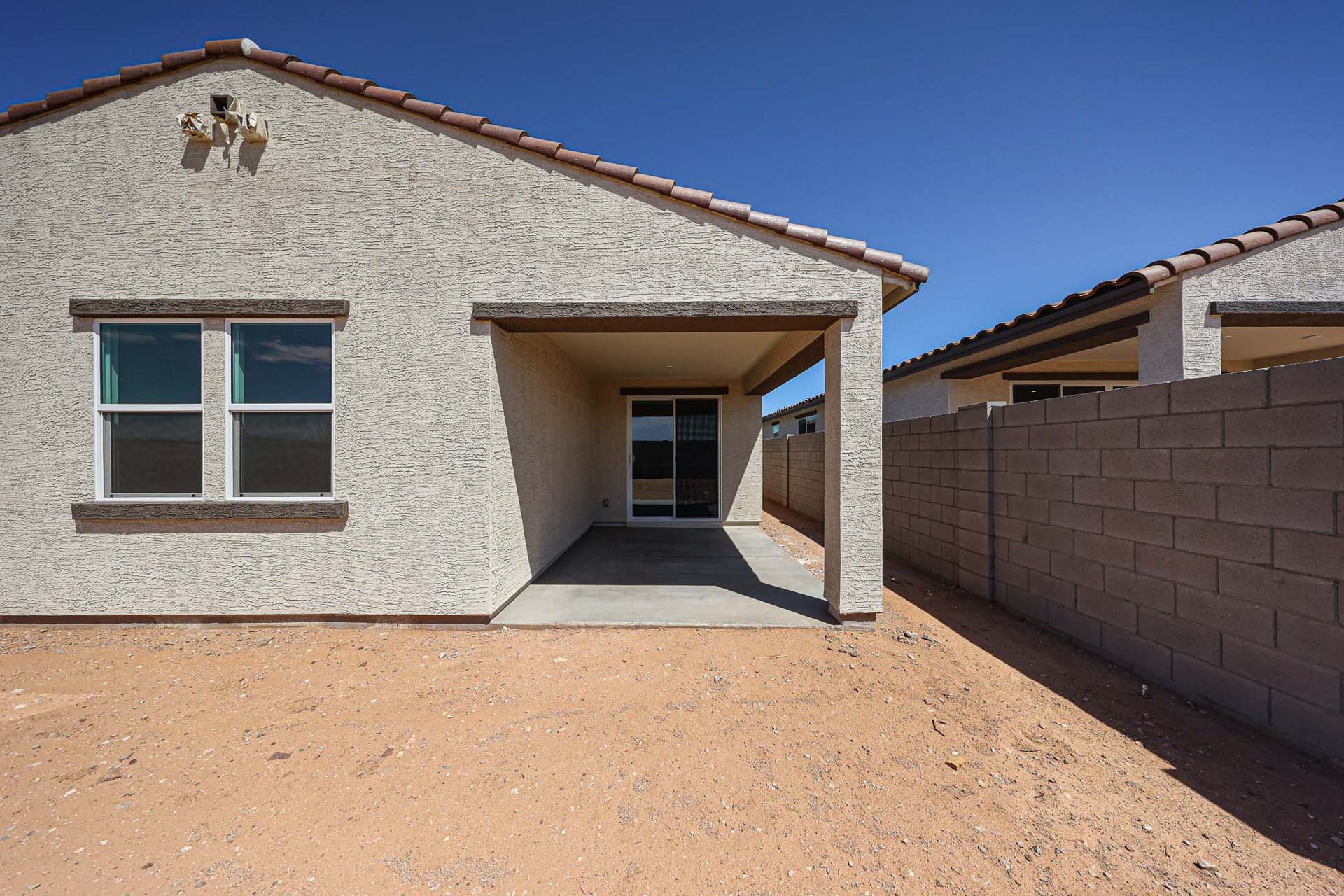 A house with a garage.