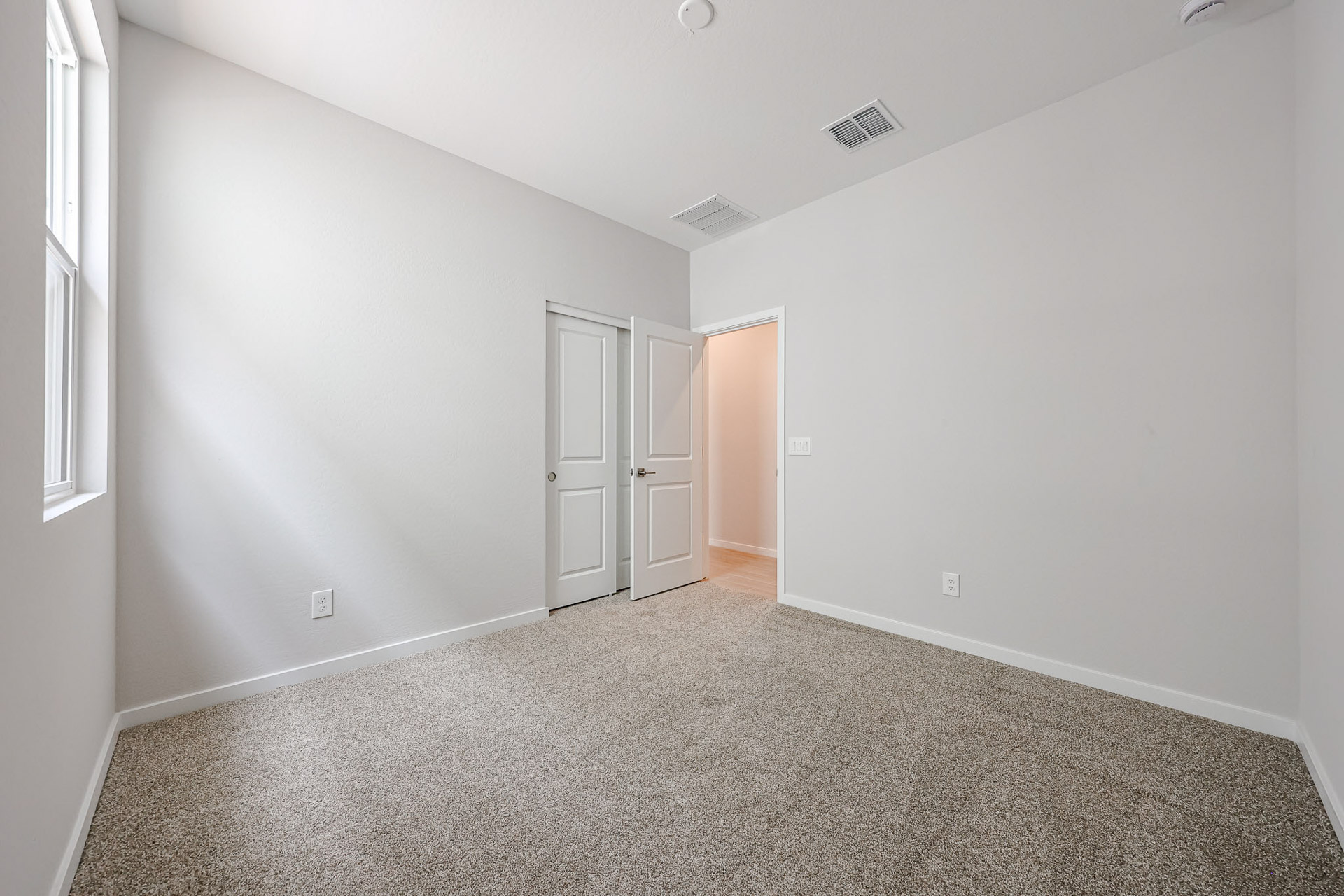 A room with white walls.