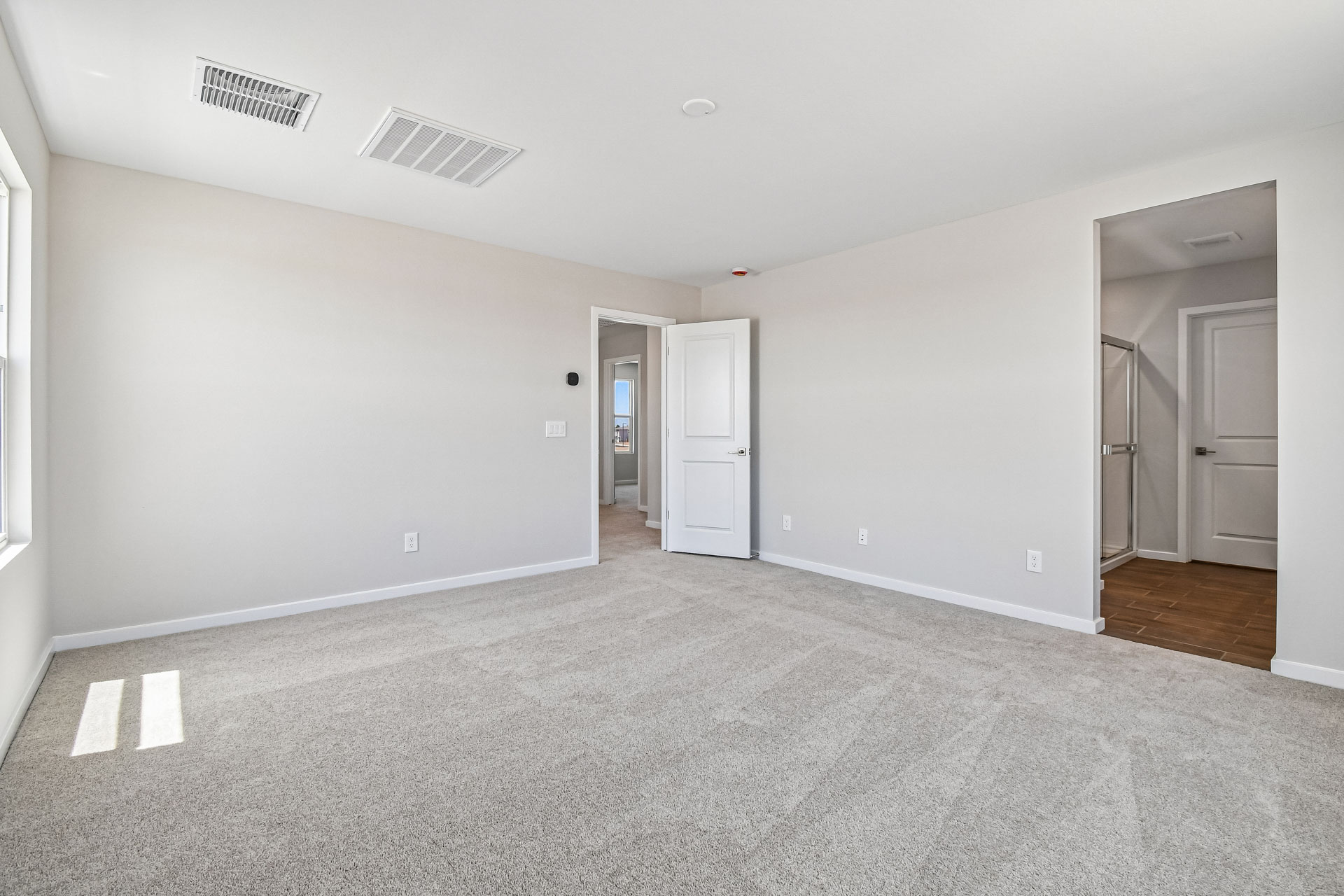 A room with white walls.