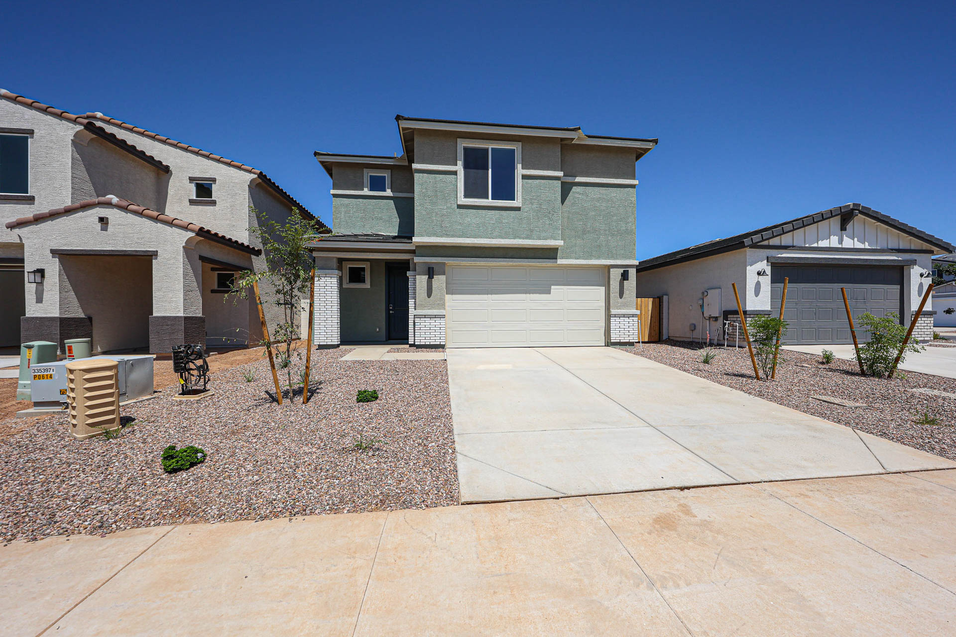 A house with a driveway.