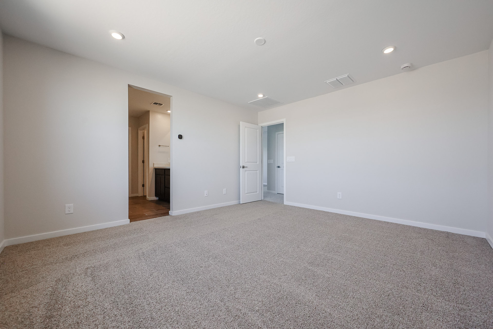 A room with white walls.