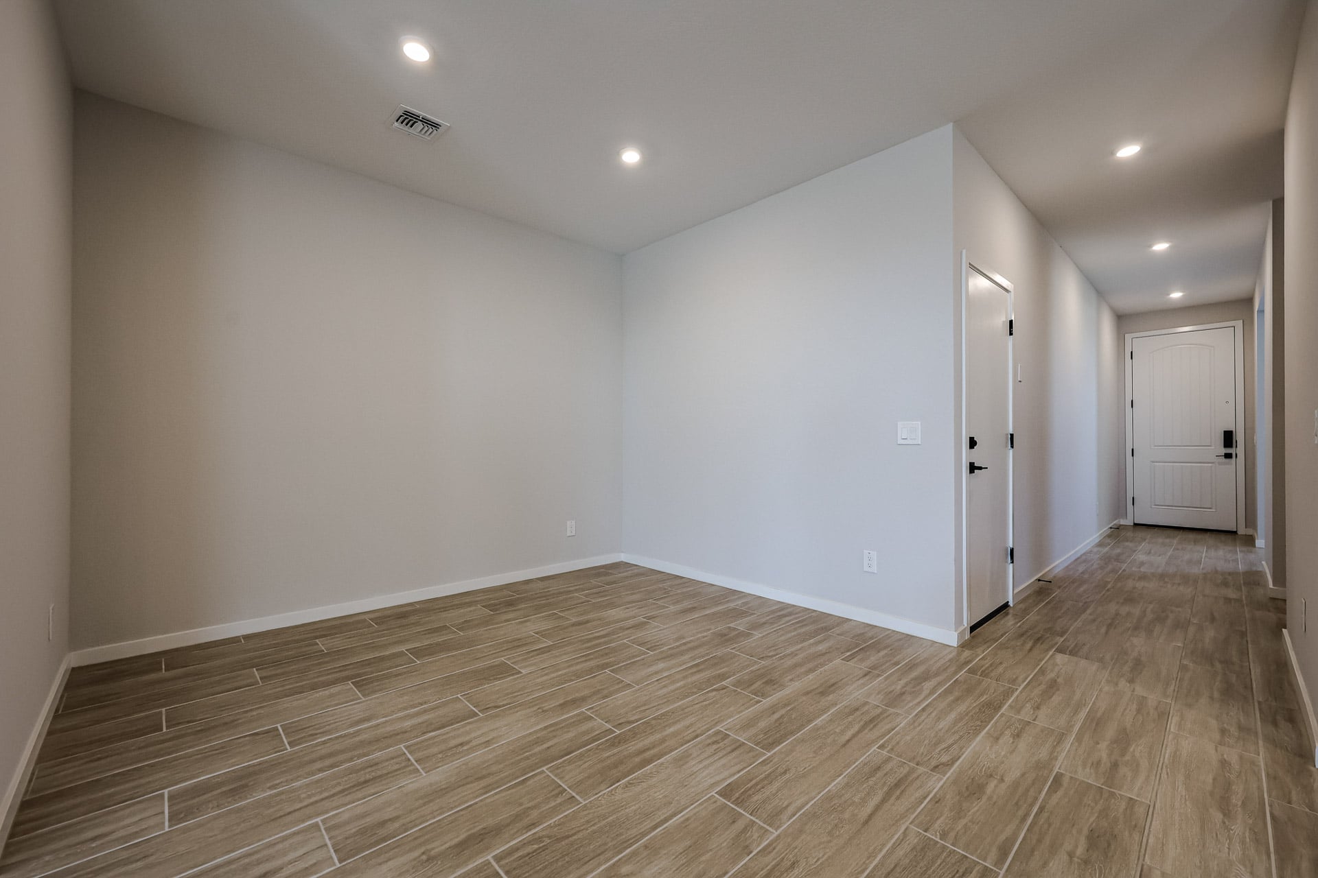 A room with white walls.