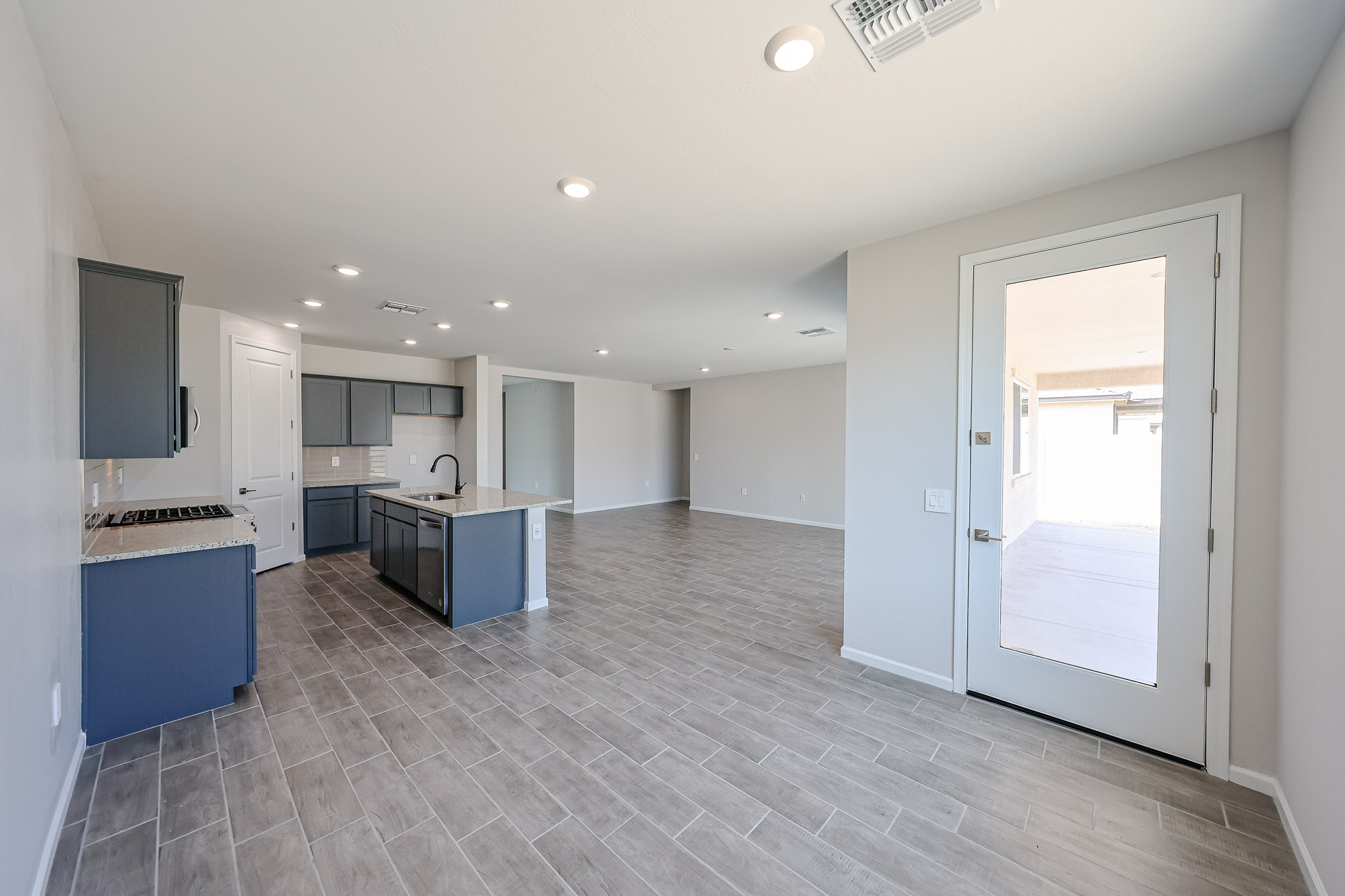 A large empty kitchen.