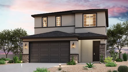A house with a driveway with Green-Meldrim House in the background.