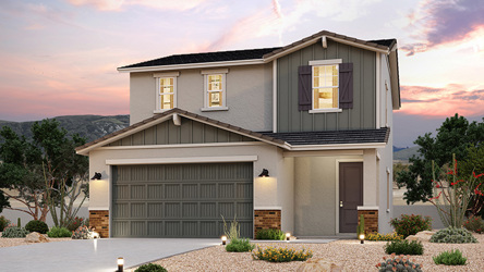 A house with a garage.