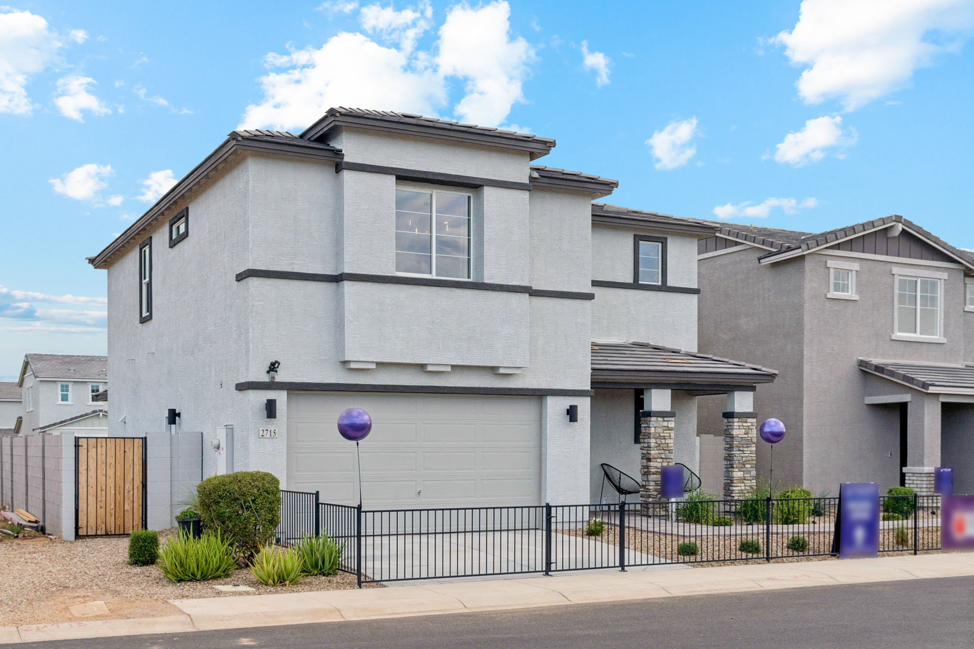 A building with a fence around it.