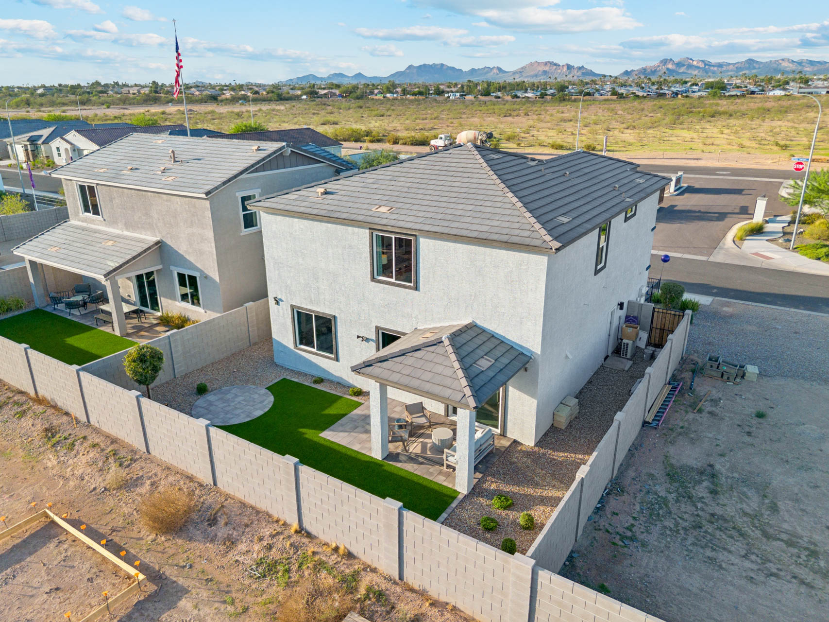 A building with a fence around it.